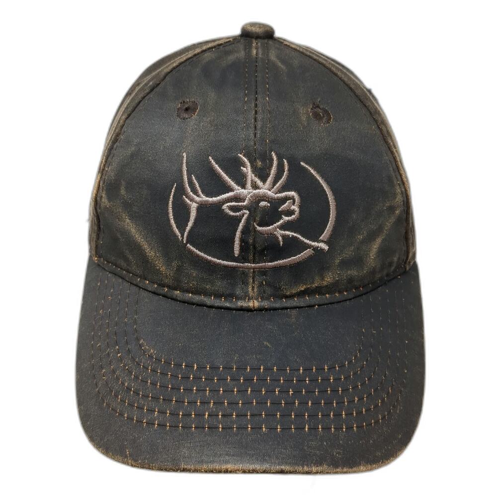 RMEF Snapback Hat Brown One Size Elk Embroidery Logo Structured 6 Panel Outdoors